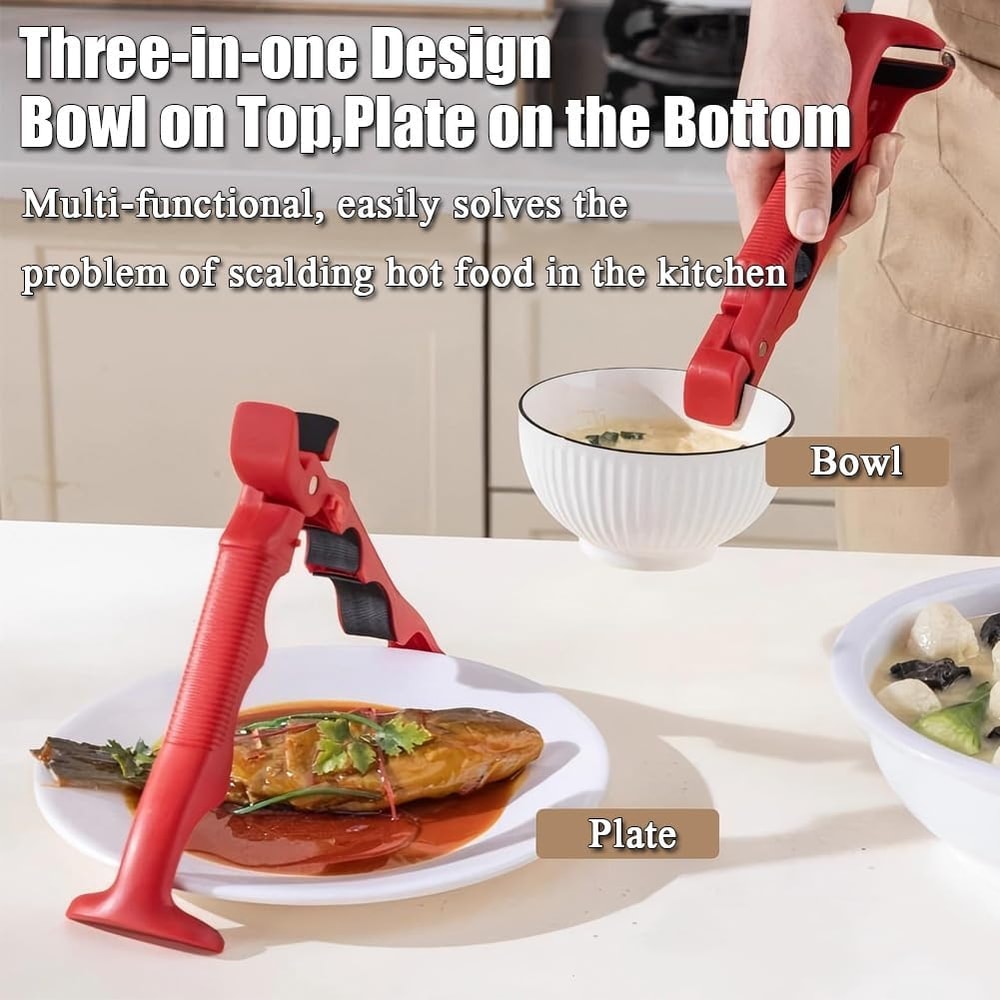 Hot Plate Gripper AntiScald Bowl Holder Jar Opener For Safe Kitchen Handling 2