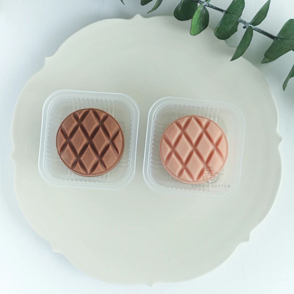 DIY Mooncake Mold Press with Pineapple & Diamond Pattern Stamps for Homemade Pastry Baking