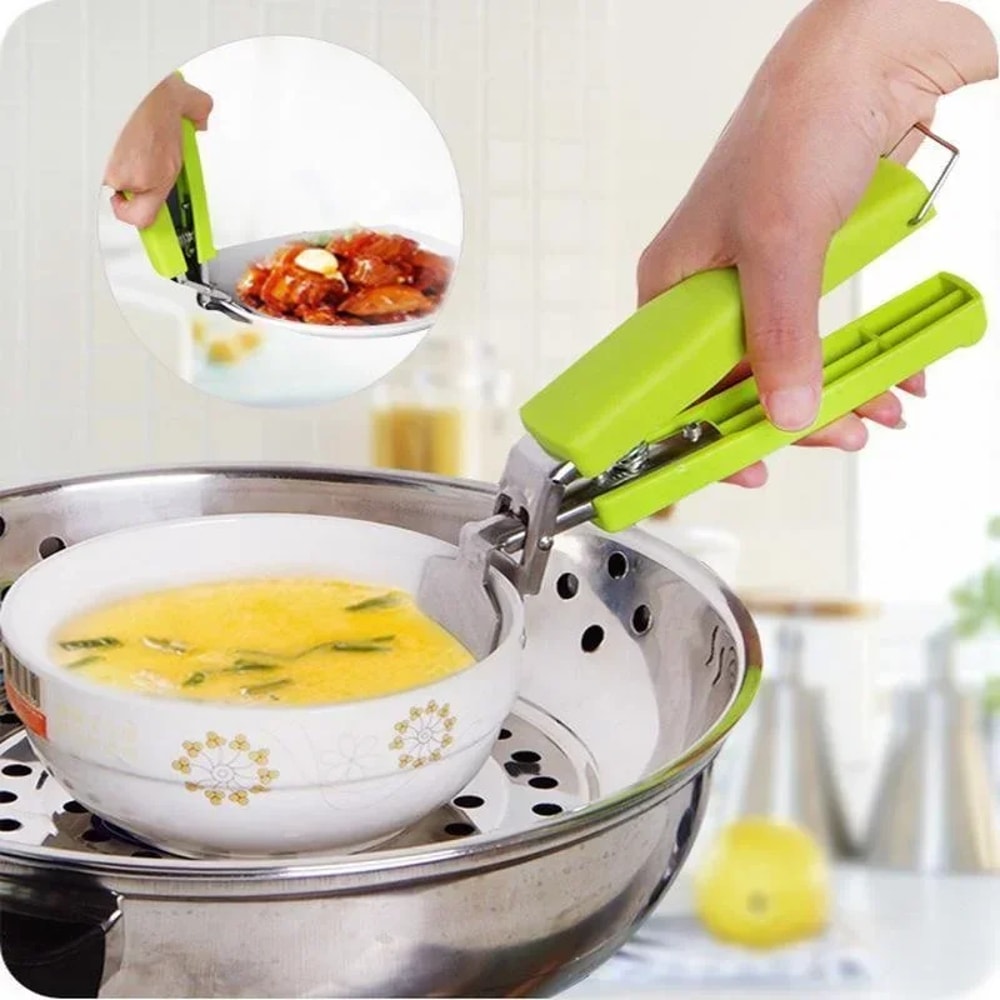 HeatGuard Anti-Scald Bowl Clip Tongs for Hot Plates, Pots & Dishes
