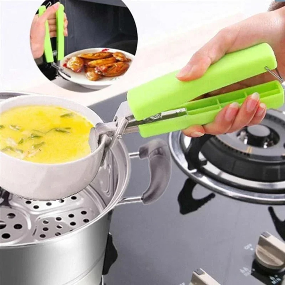HeatGuard Anti-Scald Bowl Clip Tongs for Hot Plates, Pots & Dishes
