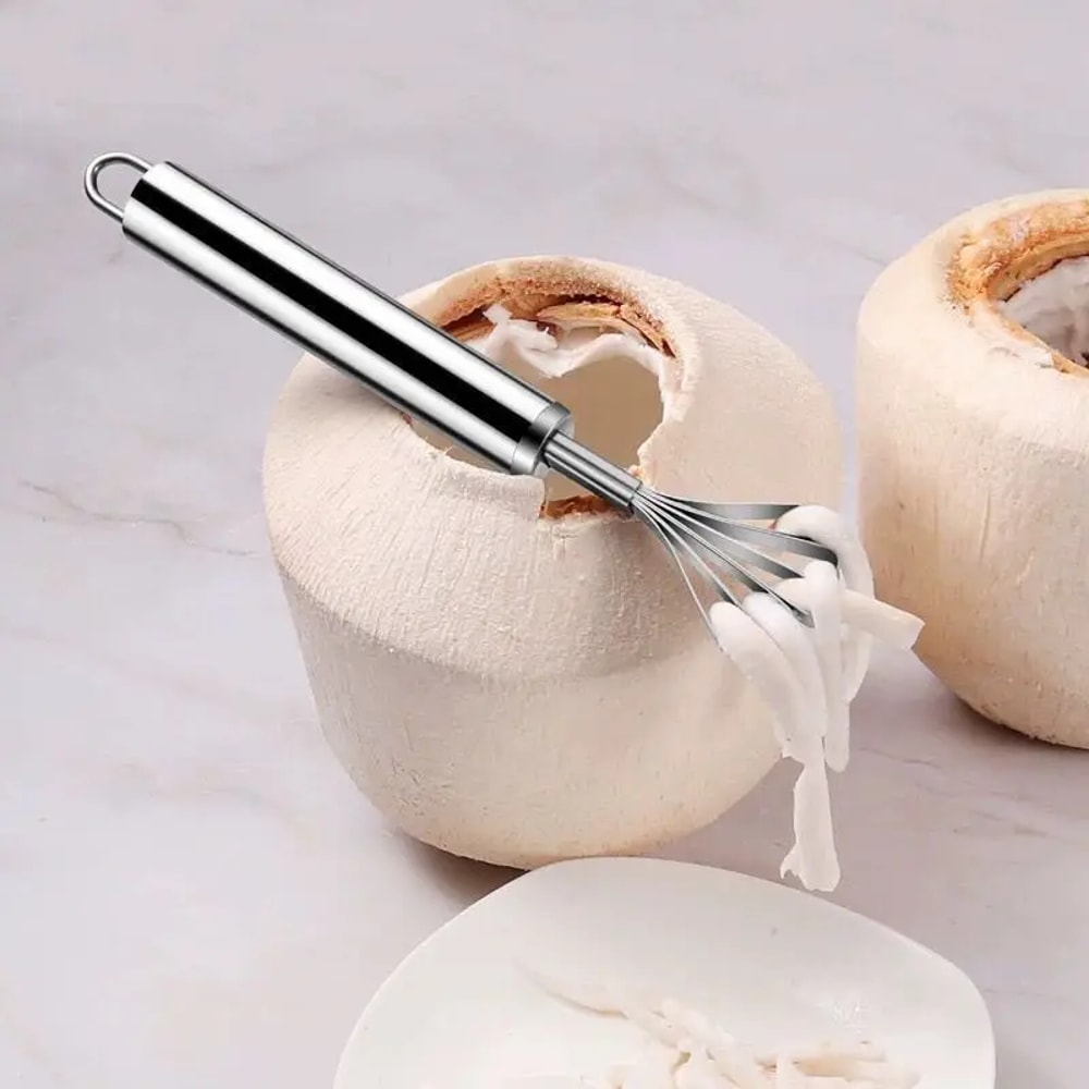 CocoClean Stainless Steel Coconut Scraper For Easy Coconut Meat Removal 3