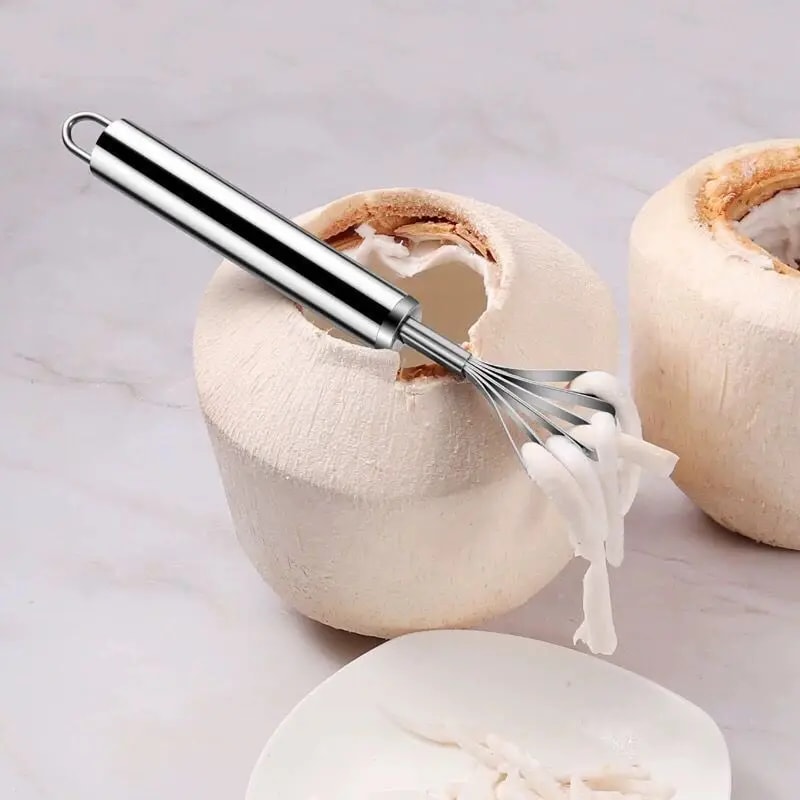 CocoClean Stainless Steel Coconut Scraper For Easy Coconut Meat Removal 3