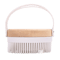 Silicone Body Scrubber Brush with Bamboo Base for Gentle Exfoliating Spa Shower Care