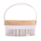 Silicone Body Scrubber Brush with Bamboo Base for Gentle Exfoliating Spa Shower Care