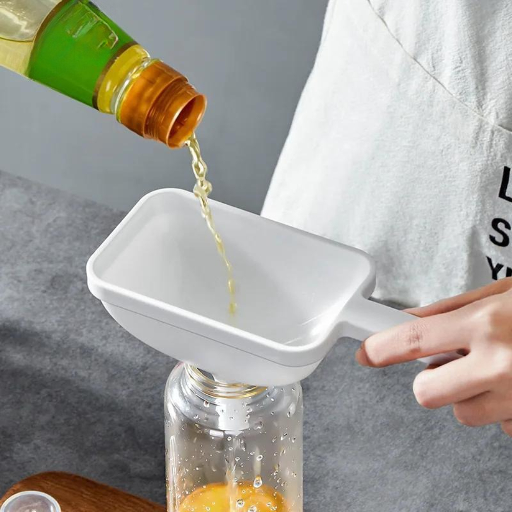 Large Mouth Food Grade Oil Pouring Funnel For Kitchen Bottles And Leak Free Refilling 0