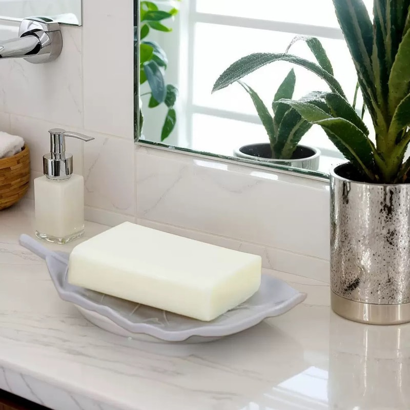 Alien Leaf Self-Draining Soap Holder Decorative Bathroom Soap Dish