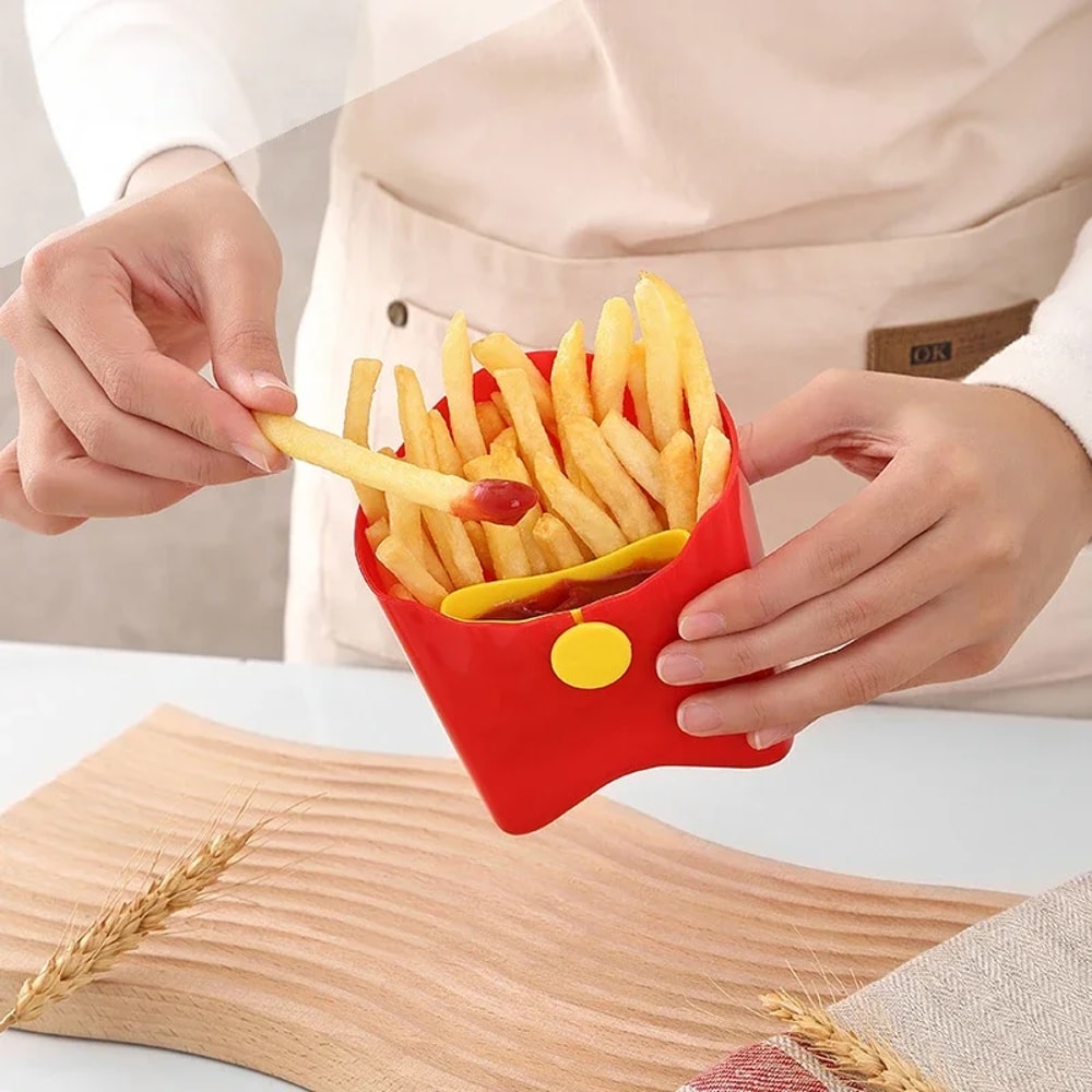CrunchCup Portable Snack Storage Box French Fry Holder For Salads Snacks And OntheGo Meals 0