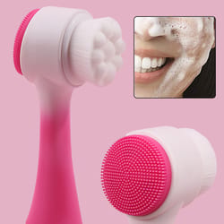 pureglow silicone face cleansing brush for deep pore cleansing & blackhead removal