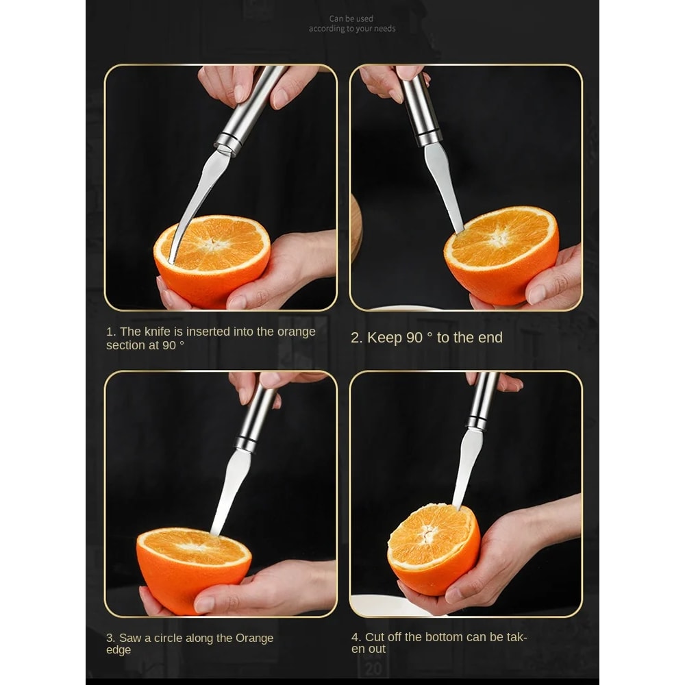 Stainless Steel Citrus Peeler Orange Peeling Tool For Lemons Grapefruits And Citrus Fruits 3