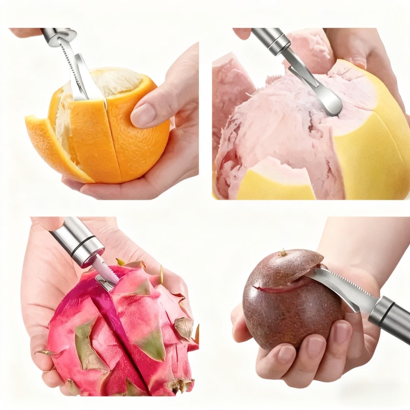 Premium Orange Peeler Tool Stainless Steel Citrus Peeler Fruit Slicer For Easy Kitchen Prep 2