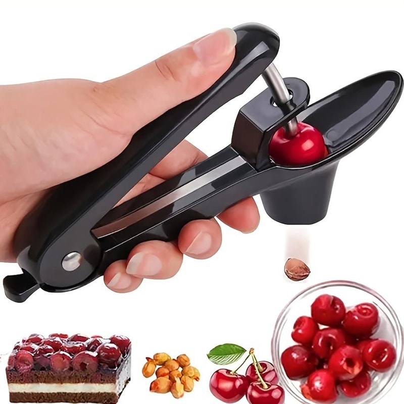 QuickPit Cherry Pitter & Jujube Corer Tool for Fast Fruit Seed Removal