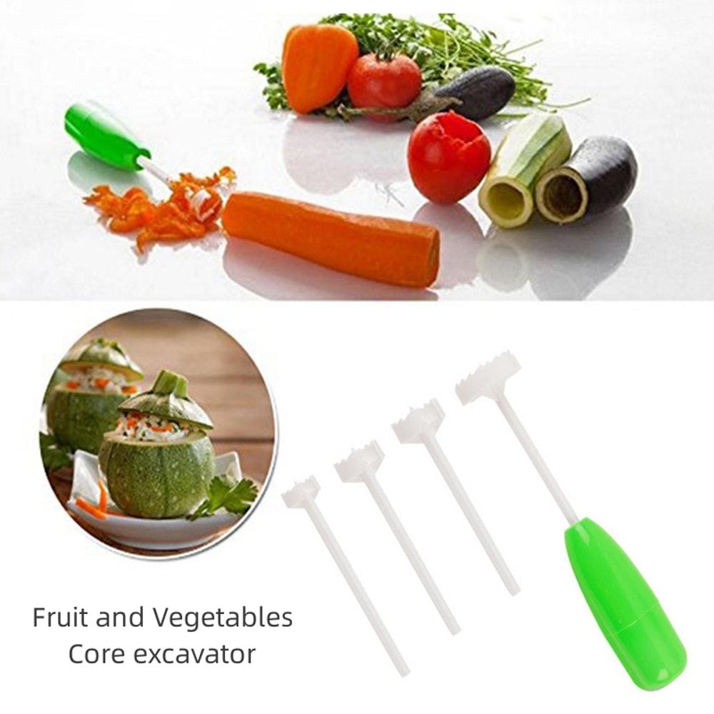 Stuffed Veggie Core Remover Set Vegetable Corer Zucchini Corer Kitchen Tool 1