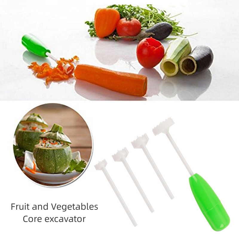 Stuffed Veggie Core Remover Set Vegetable Corer Zucchini Corer Kitchen Tool 1
