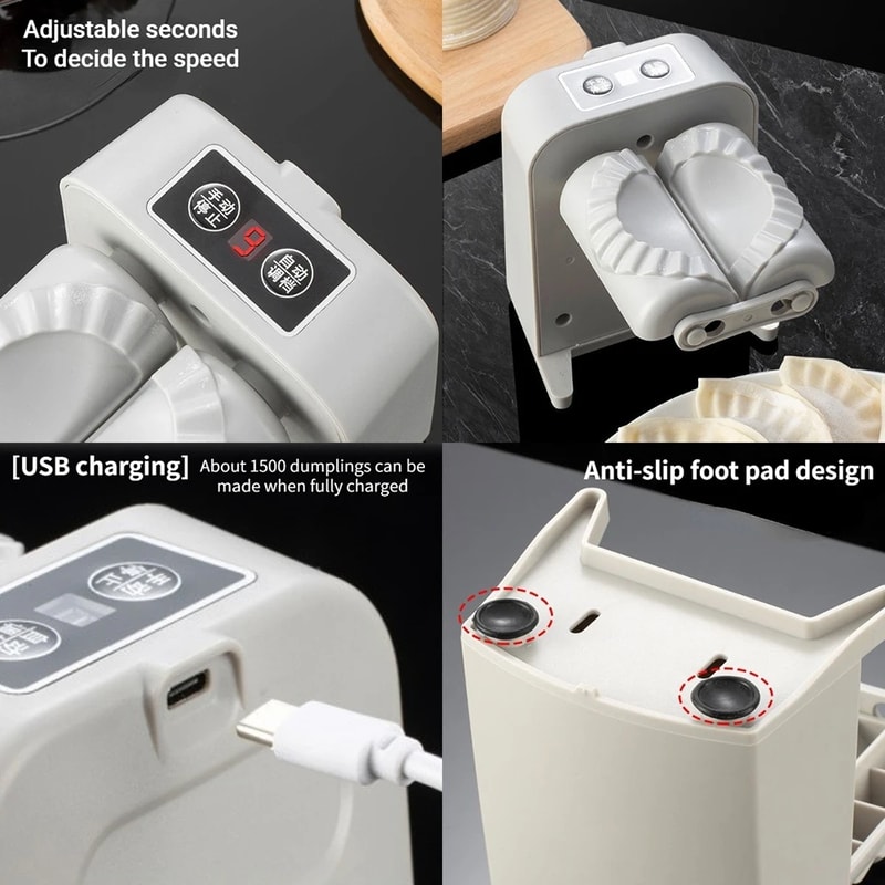 Electric Dumpling Maker Press USB Rechargeable Automatic Dumpling Maker For Ravioli Empanadas Pier 3