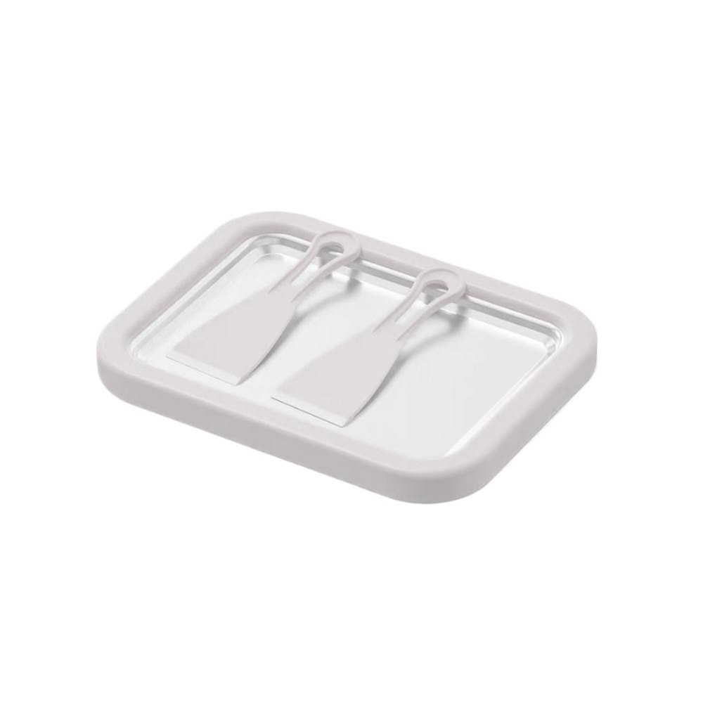 Instant Rolled Ice Cream Maker Cold Plate Kit with Scrapers for DIY Frozen Yogurt & Sorbet