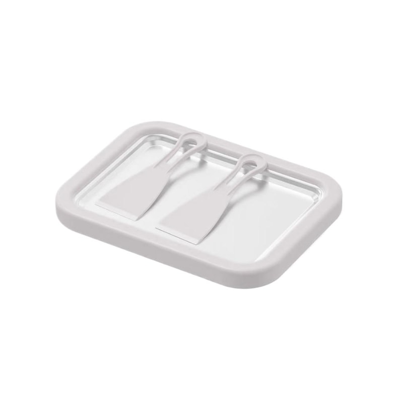Instant Rolled Ice Cream Maker Cold Plate Kit with Scrapers for DIY Frozen Yogurt & Sorbet