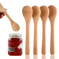 6/1PCS Wooden Spoon Set - Bamboo Tableware Tea & Coffee Spoons for Serving, Cooking Tools, Home Kitchen Utensils