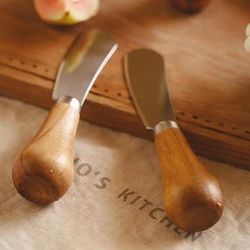 Wooden Handle Butter Cutter Knife: Cheese Slicer, Jam Spreader & More - Breakfast Utensil, Kitchen Tools