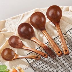 Handmade Natural Wood Tableware Spoon Utensils for Cooking - Nonstick Cookware, Dinnerware Sets, Kitchen Tools