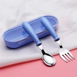 2024 Baby Gadgets: Stainless Steel Toddler Dinnerware Cutlery - Cartoon Infant Food Feeding Spoon Fork & Children's Tabl