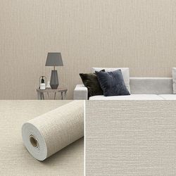 Linen Wallpaper: Self-adhesive, Waterproof, Moisture-proof 3D Wall Stickers for Home Living Room Decoration