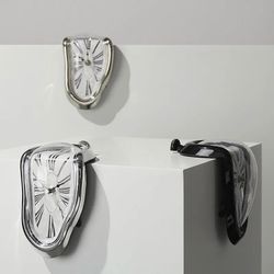 Surreal Melting Clock: Salvador Dali Style Wall Watch for Home, Office, Desk - Decorative & Unique Gift