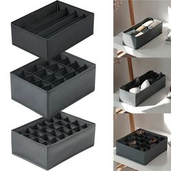 Multi-Compartment Clothing Organizer Box for Drawers: Underwear, Socks, Bra, Pants, Scarf, Tie, Jeans - Storage Dividers