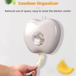 cling film storage box: wall-mounted dustproof rack for kitchen organization