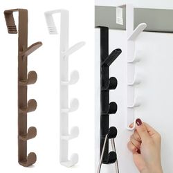 fivesegment door hook coat bag towels cap hair bands holder - plastic rack for home bedroom storage organization