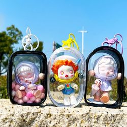 Transparent Jewelry Organizer Box: Mystery Keychain Bag & Cute Doll Storage Case