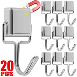square magnetic hooks: rotating neodymium hangers for kitchen storage | set of 20