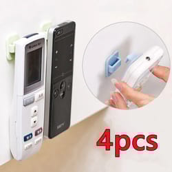 convenient 2 pairs plastic sticky hook set for remote control & key organization