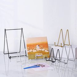 Iron Art Display Stands: Metal Easel Stand for Photos, Paintings, Plates, and Books