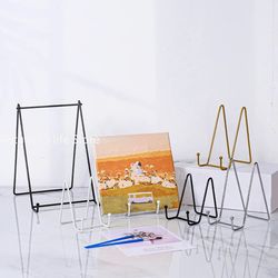 iron art display stands: metal easel stand for photos, paintings, plates, and books