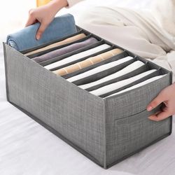 jeans organization storage box closet organizer: ultimate solution for clothing, underwear, socks, pants & drawer organi