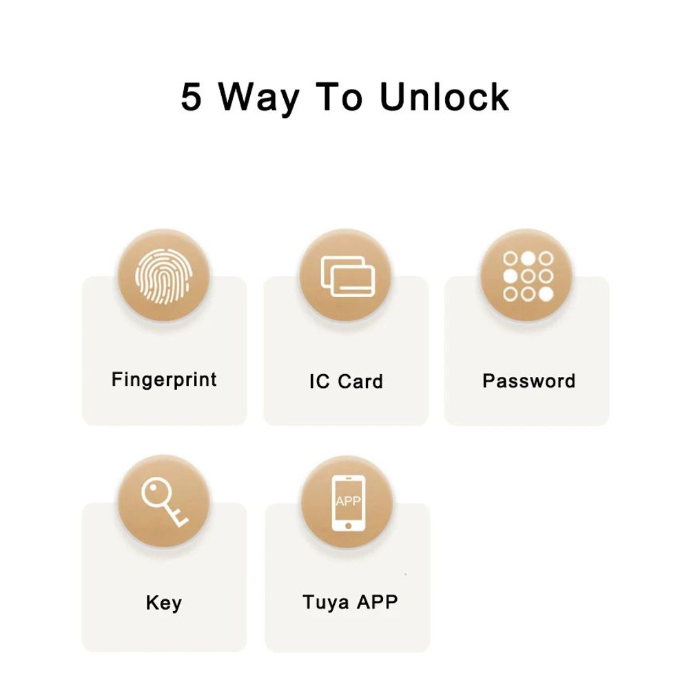 WiFi Remote Control Smart Fingerprint Lock For Indoor Wooden  Metal Doors 10