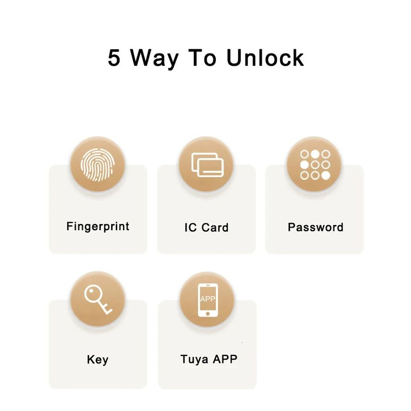 WiFi Remote Control Smart Fingerprint Lock For Indoor Wooden  Metal Doors 10