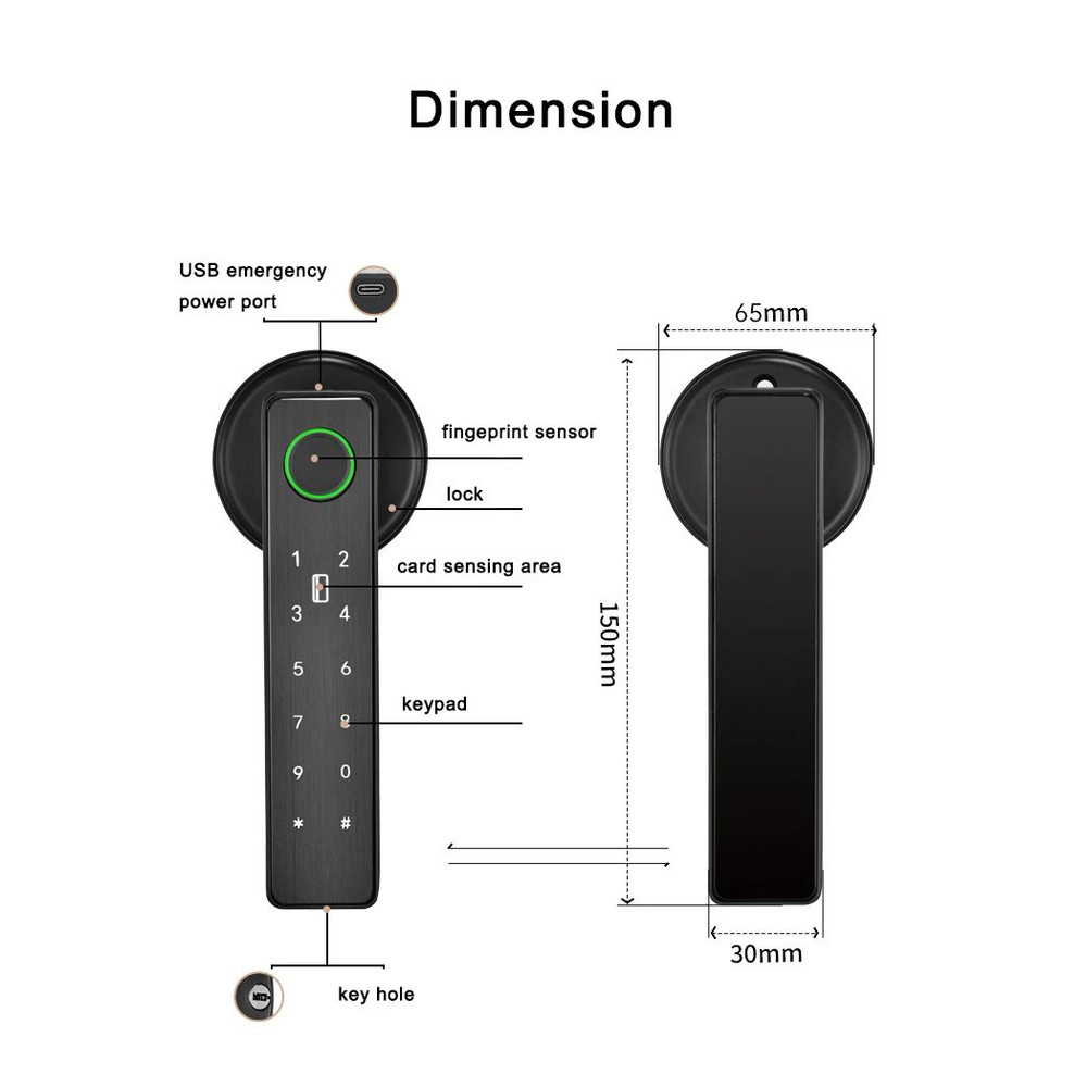 WiFi Remote Control Smart Fingerprint Lock For Indoor Wooden  Metal Doors 14