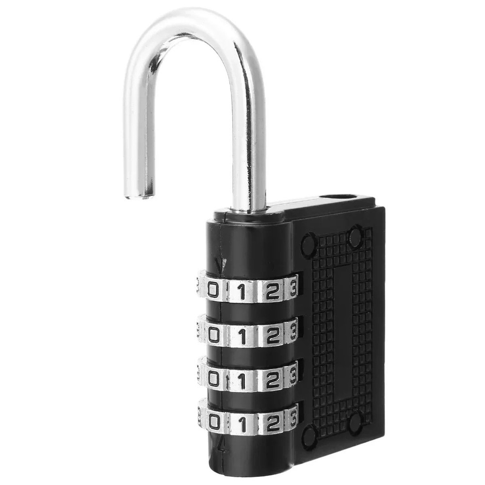 4Digit Password Padlock With Long Shackle Secure Gym Locker School Locker  Fence Gate Lock 3