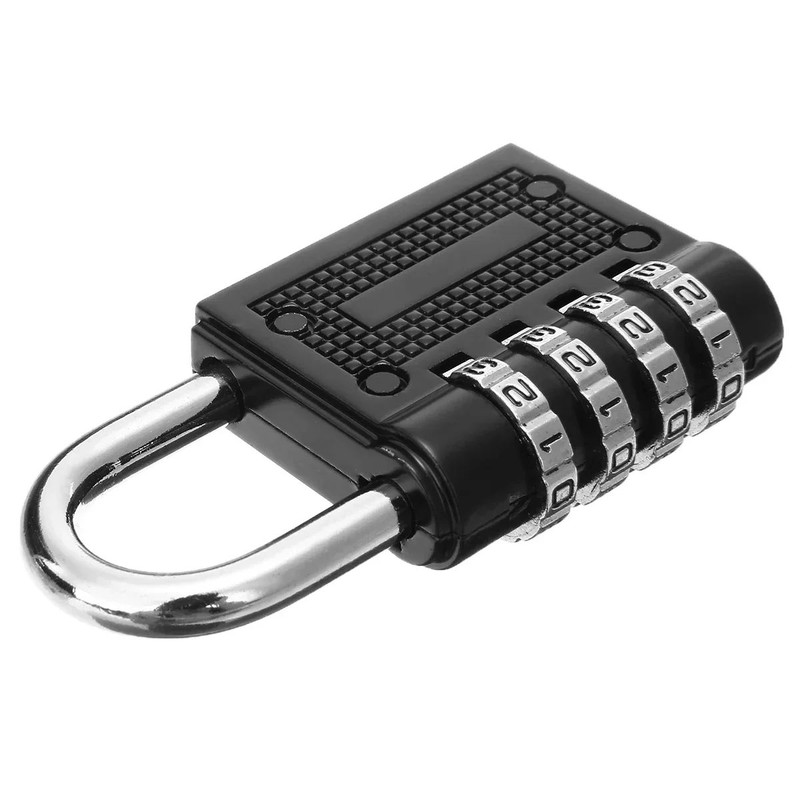 4Digit Password Padlock With Long Shackle Secure Gym Locker School Locker  Fence Gate Lock 4