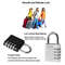 4Digit Password Padlock With Long Shackle Secure Gym Locker School Locker  Fence Gate Lock 9