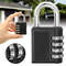 4Digit Password Padlock With Long Shackle Secure Gym Locker School Locker  Fence Gate Lock 13