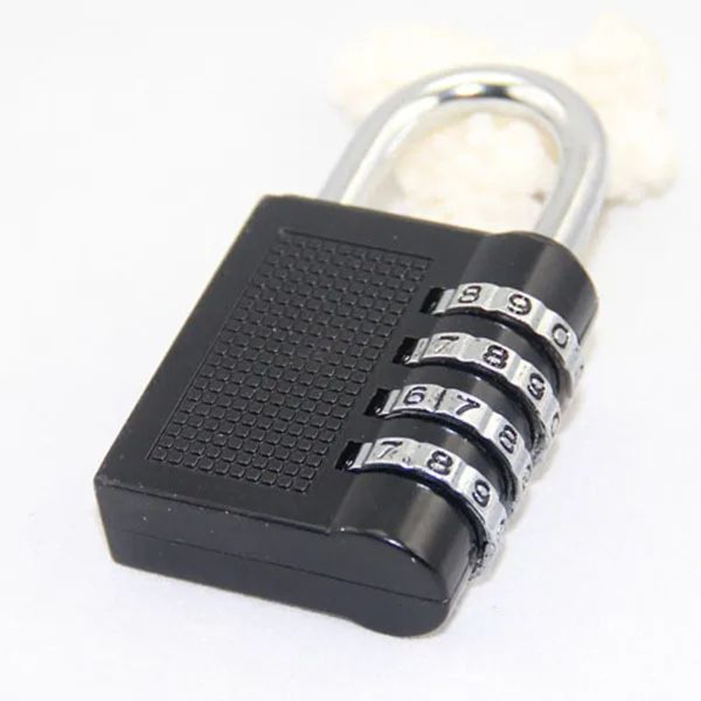 4Digit Password Padlock With Long Shackle Secure Gym Locker School Locker  Fence Gate Lock 14