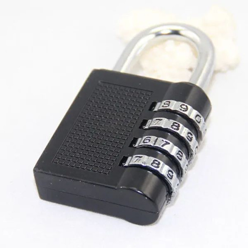 4Digit Password Padlock With Long Shackle Secure Gym Locker School Locker  Fence Gate Lock 14