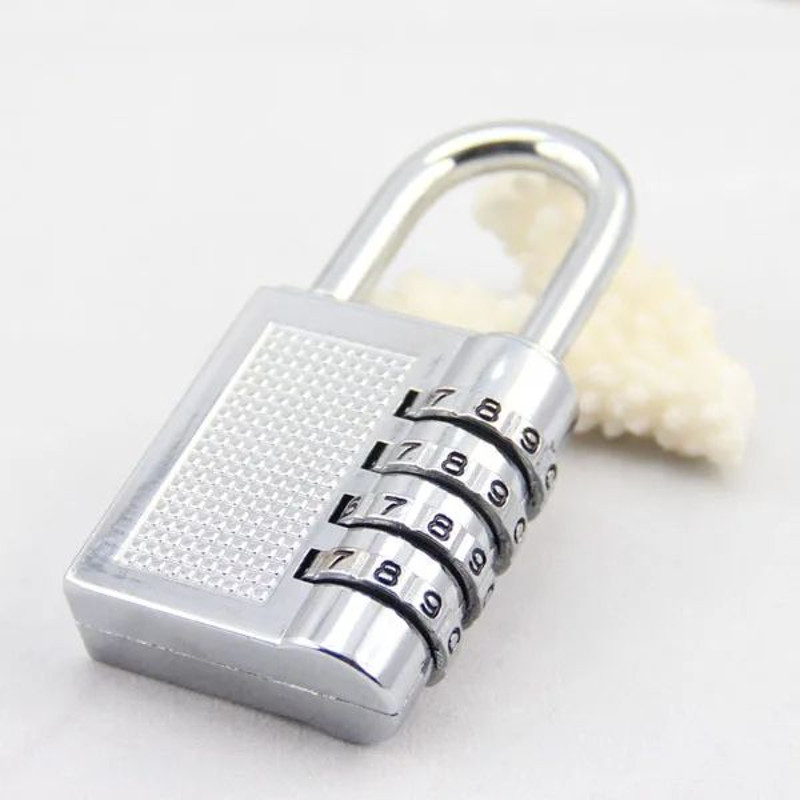 4Digit Password Padlock With Long Shackle Secure Gym Locker School Locker  Fence Gate Lock 15