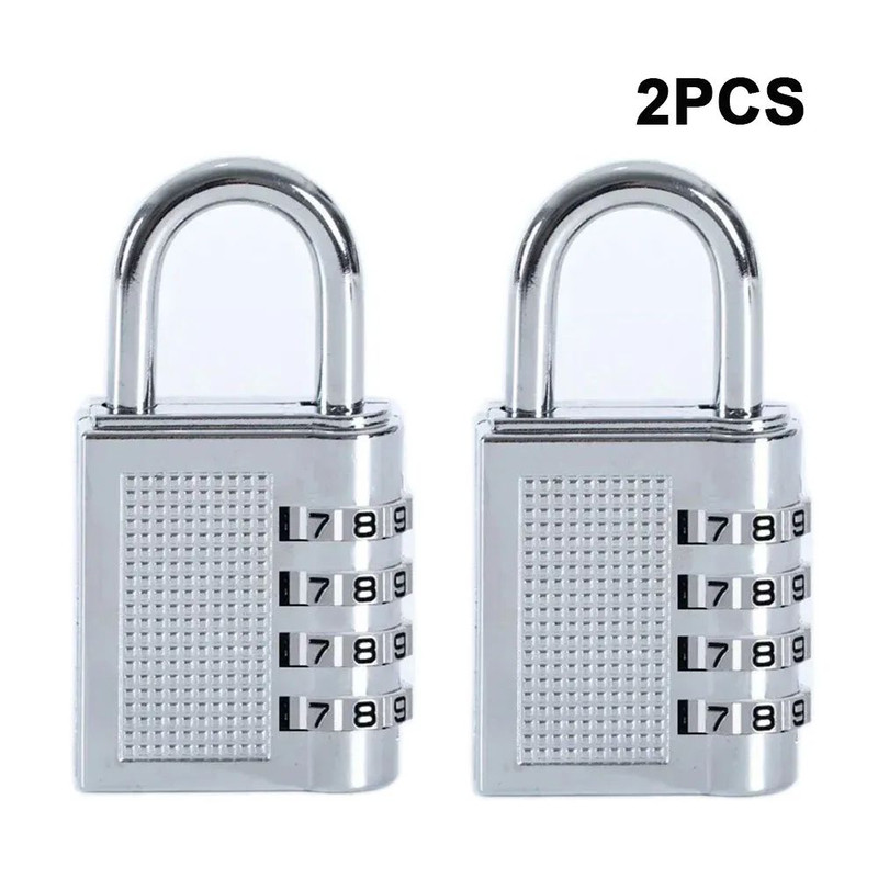 4Digit Password Padlock With Long Shackle Secure Gym Locker School Locker  Fence Gate Lock 17