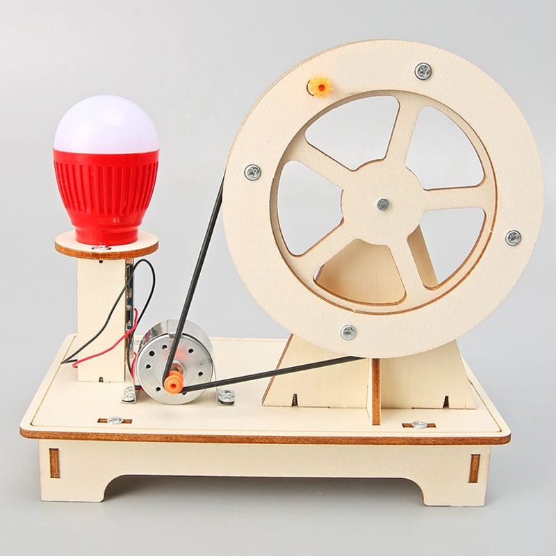 DIY HandCranked Generator Physics Experiment Kit For Kids STEM Learning Technology Toy 1