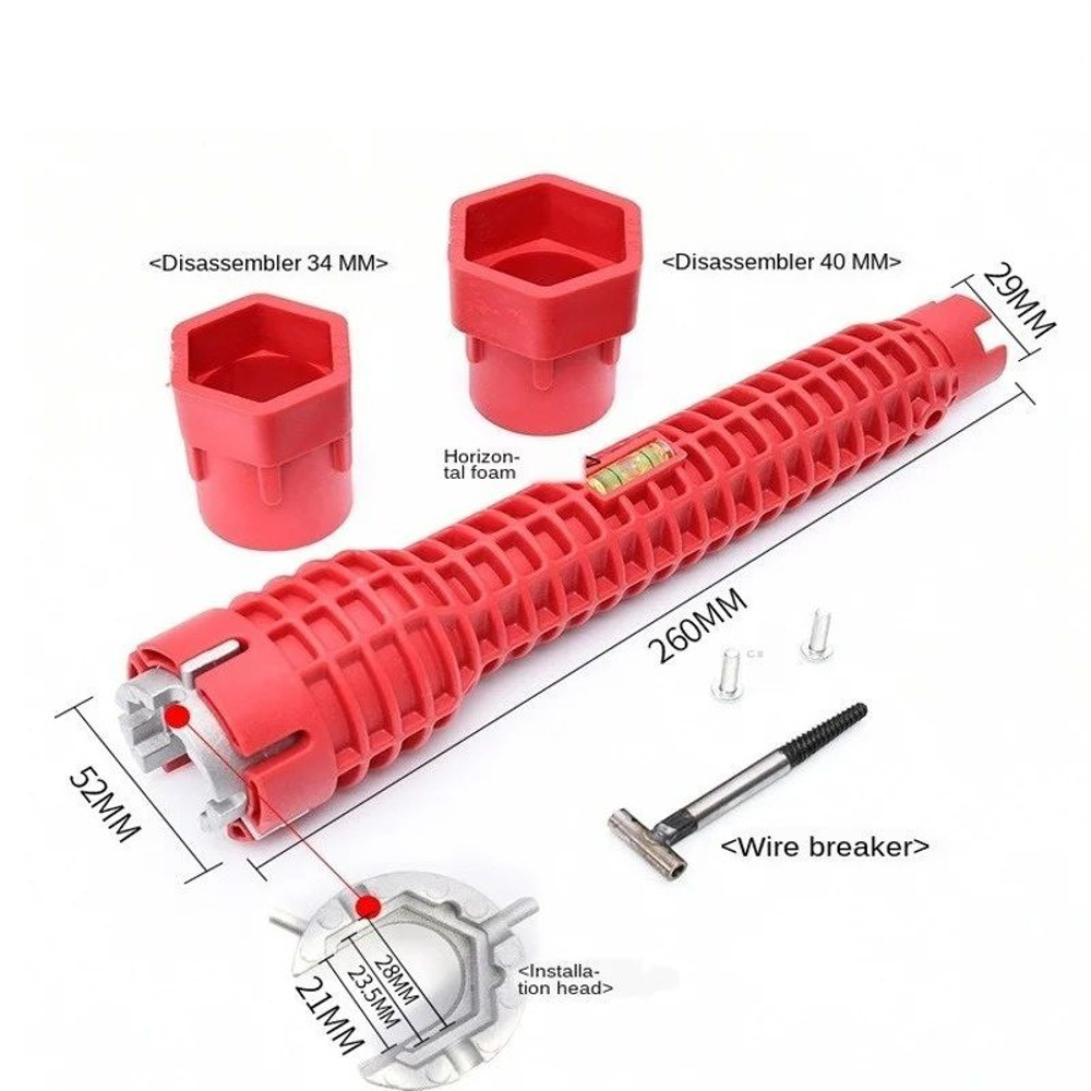 HeavyDuty Sanitary Wrench AllinOne Sink Sanitary Tool For Faucet Pipe Plumbing Installation 12