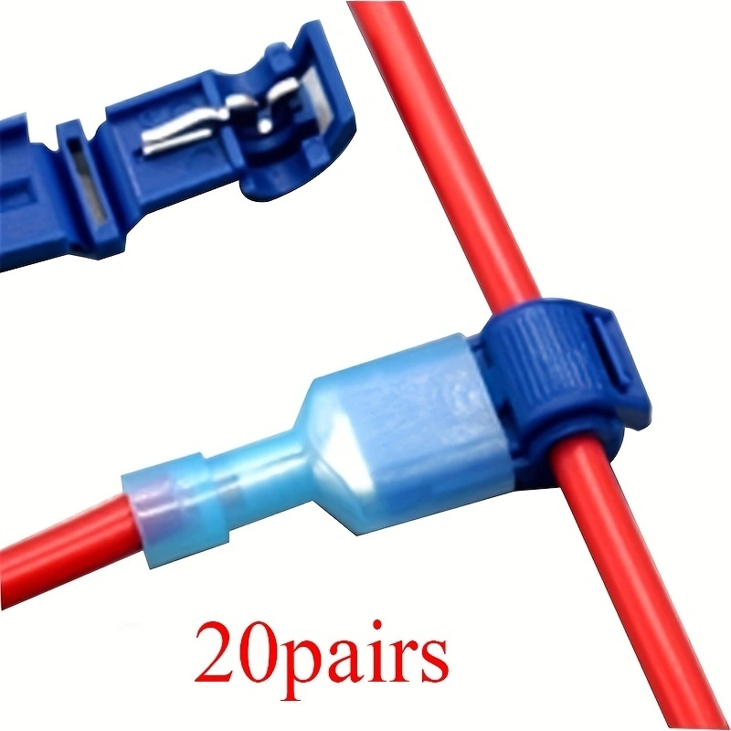 20 Pairs Quick Electrical Cable Connectors Snap Splice Lock Wire Terminals For Secure Crimp Connect 1