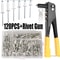 Heavy Duty Aluminum Steel Pop Rivet Gun Rivet Assortment Set Hand Tools Rivet And Nut Tool 7